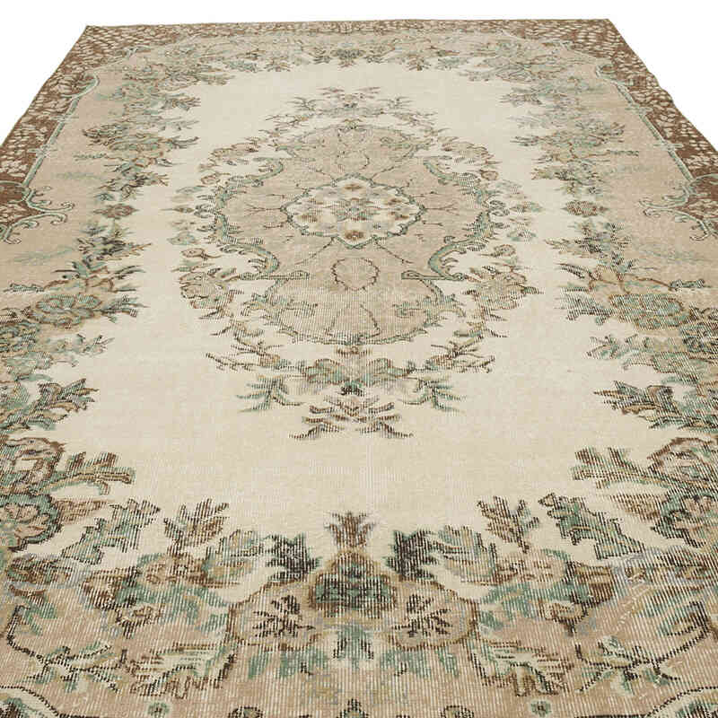 Alfombra Vintage Turca Anudada a Mano - 201 cm x 321 cm - K0066266