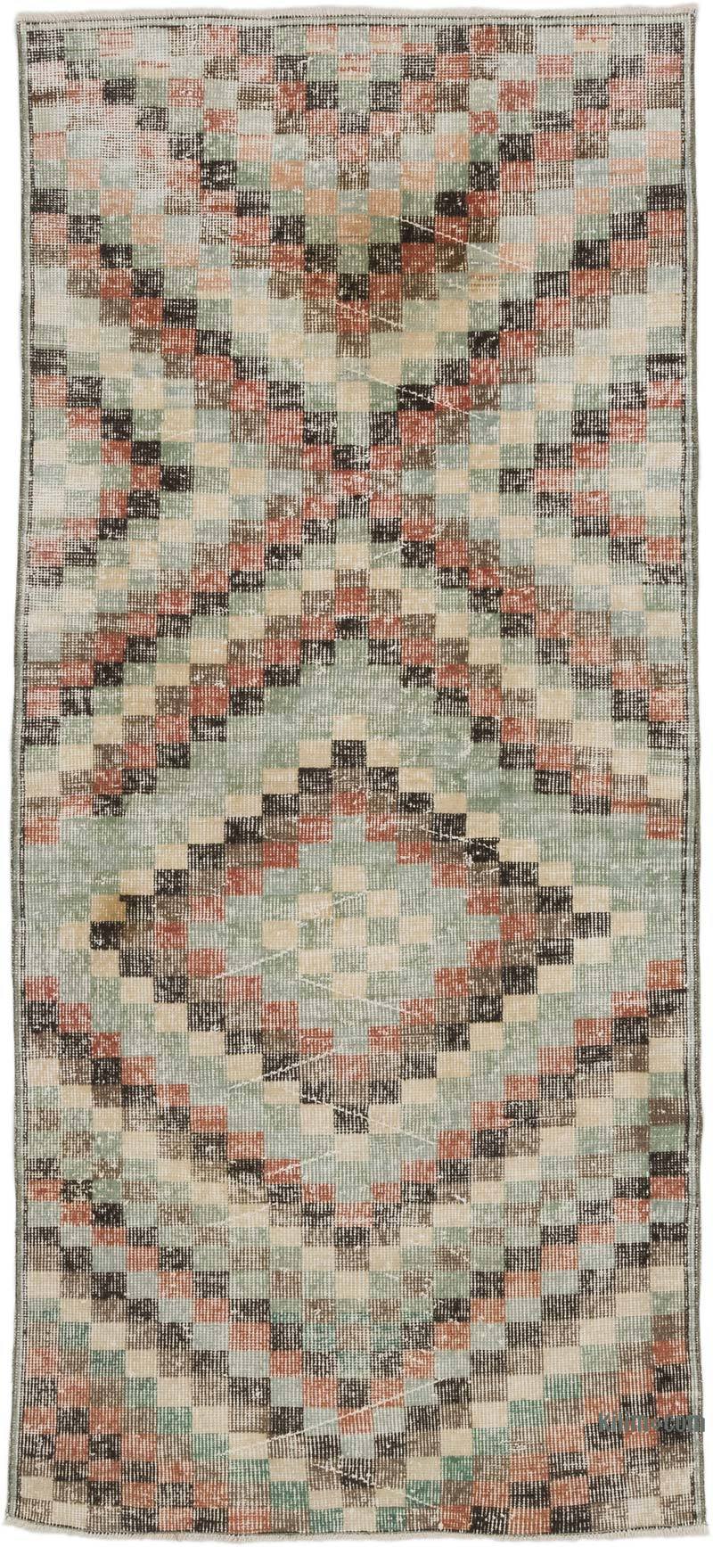 Alfombra Vintage Turca Anudada a Mano - 94 cm x 204 cm - K0066325