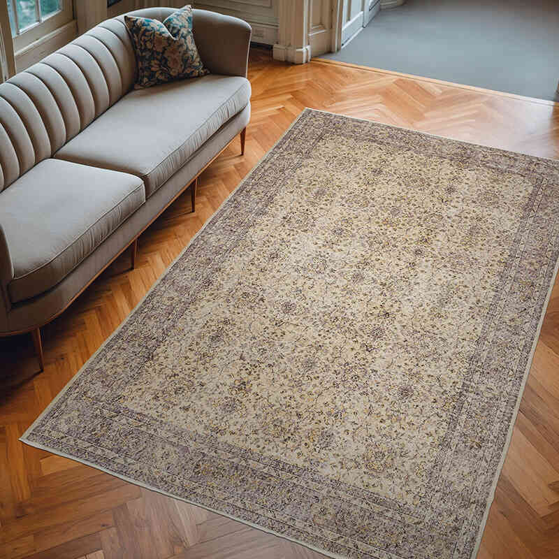 Alfombra Vintage Turca Anudada a Mano - 197 cm x 300 cm - K0066331