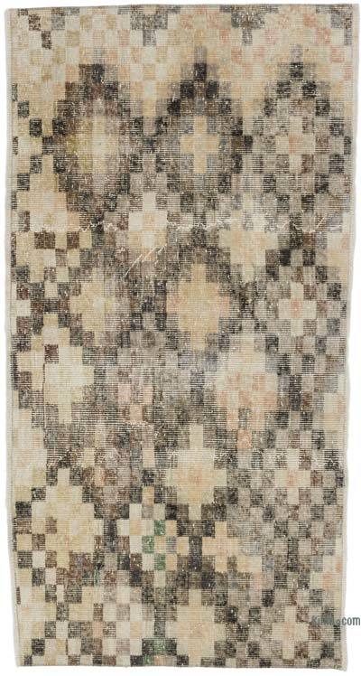 El Dokuma Vintage Halı - 90 cm x 175 cm
