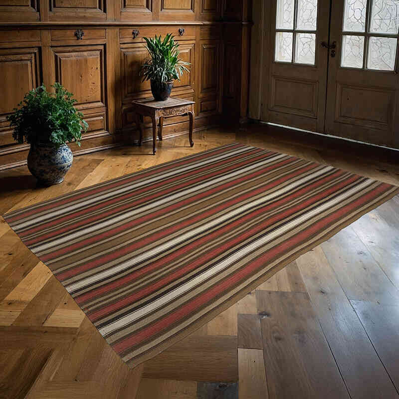 Alfombra Vintage Anatolian Kilim - 152 cm x 220 cm - K0066353