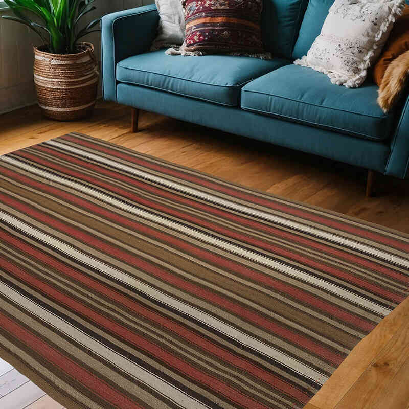 Alfombra Vintage Anatolian Kilim - 152 cm x 220 cm - K0066353