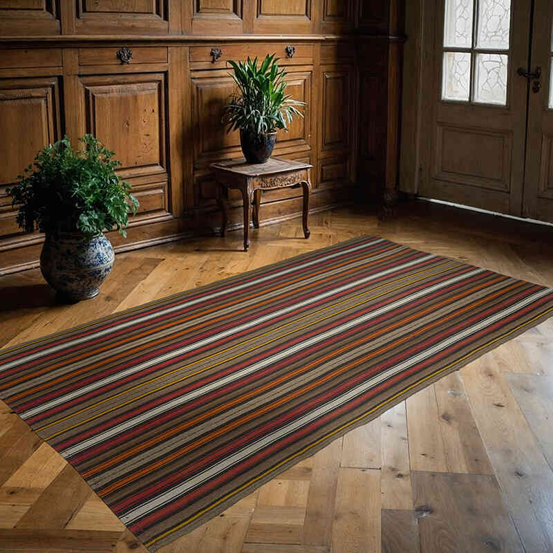 Vintage Anatolian Kilim Rug - 4' 11" x 8' 9" (59" x 105") - K0066363