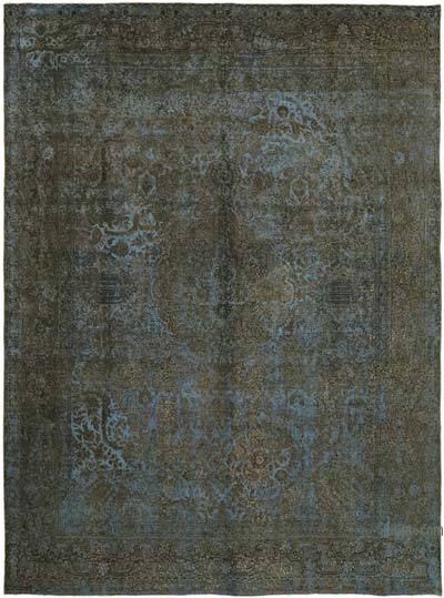 Over-dyed Vintage Hand-Knotted Oriental Rug - 9' 8" x 12' 9" (116" x 153")