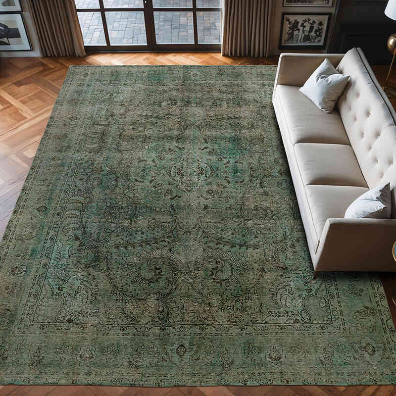 Boyalı El Dokuma Vintage Halı - 298 cm x 403 cm - K0066461