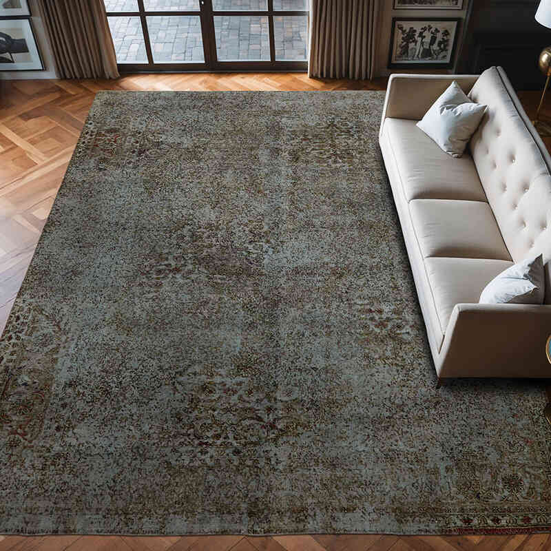 Alfombra Turca Vintage Sobre-teñida  - 294 cm x 378 cm - K0066463