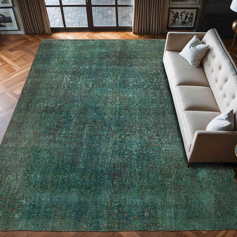 Boyalı El Dokuma Vintage Halı - 300 cm x 395 cm - K0066464