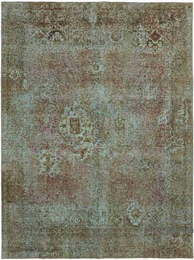 Boyalı El Dokuma Vintage Halı - 290 cm x 375 cm