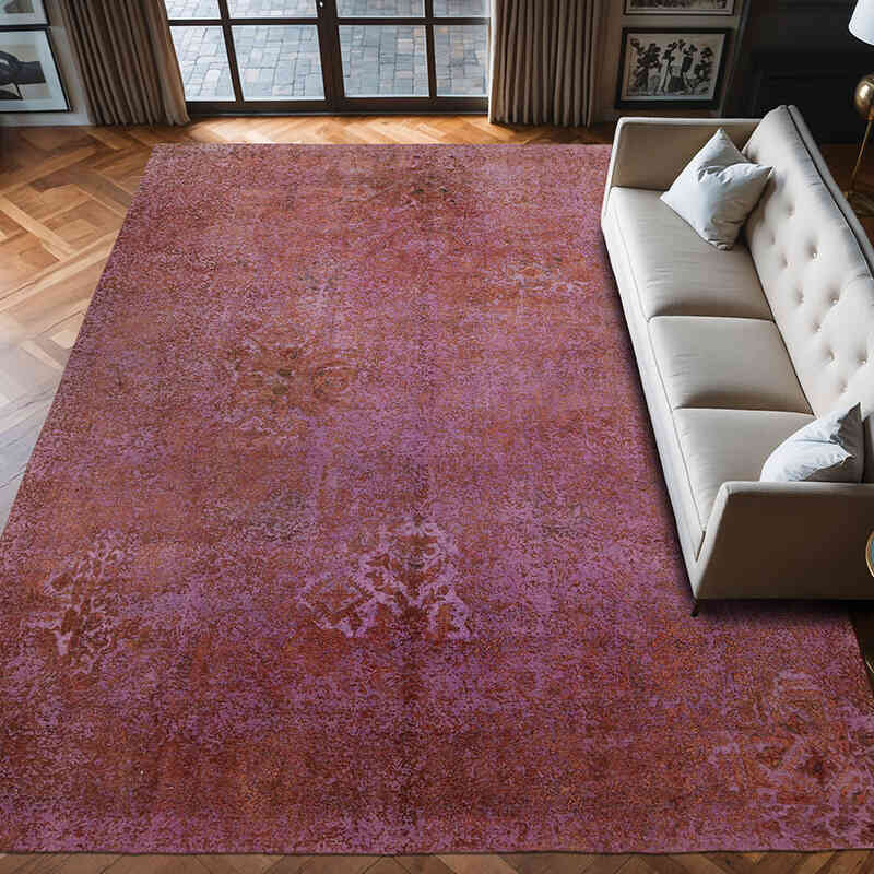 Boyalı El Dokuma Vintage Halı - 292 cm x 387 cm - K0066491