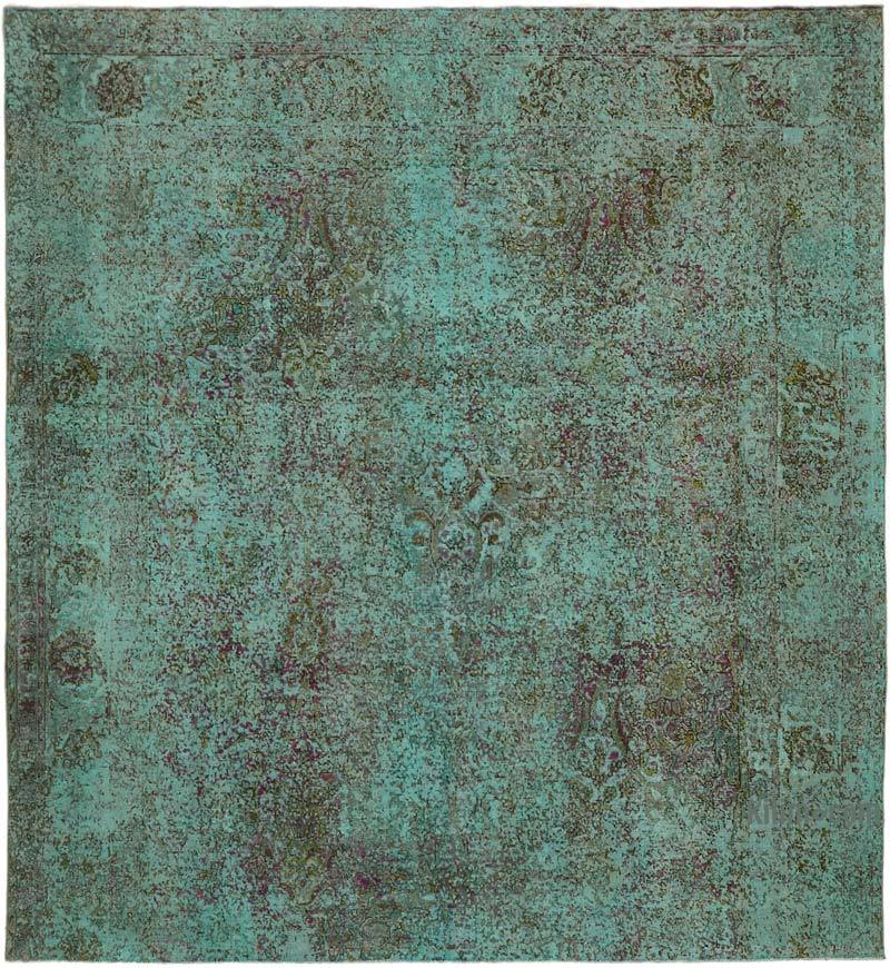 Over-dyed Vintage Hand-Knotted Oriental Rug - 9' 6" x 10' 1" (114" x 121") - K0066493