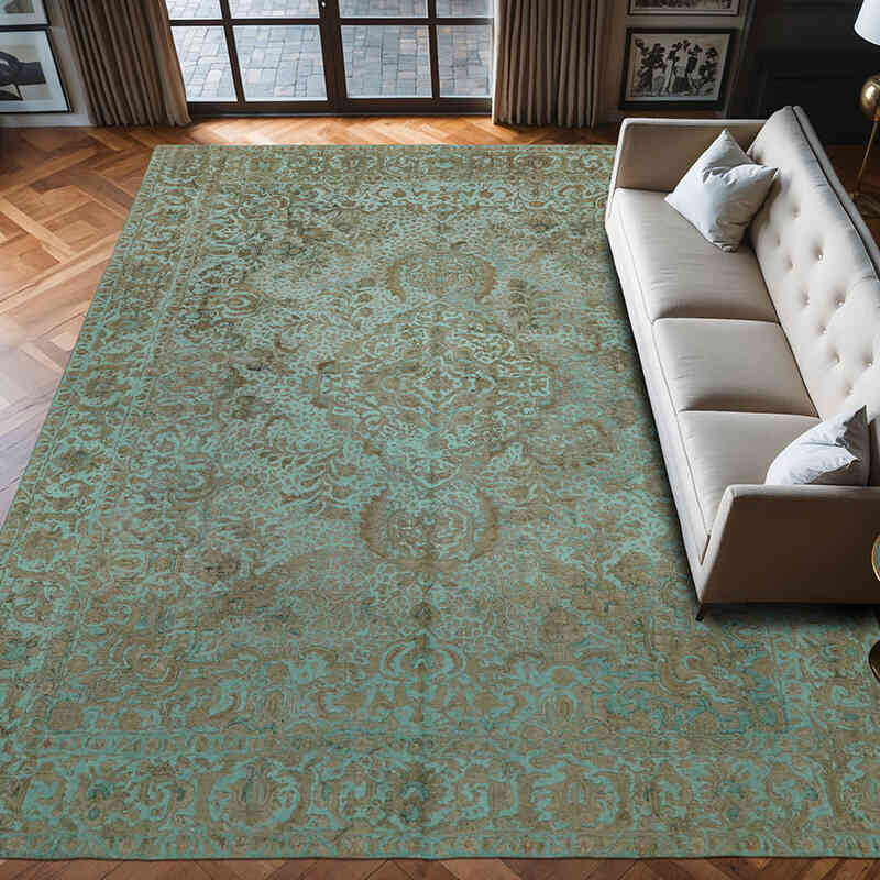 Boyalı El Dokuma Vintage Halı - 293 cm x 378 cm - K0066505