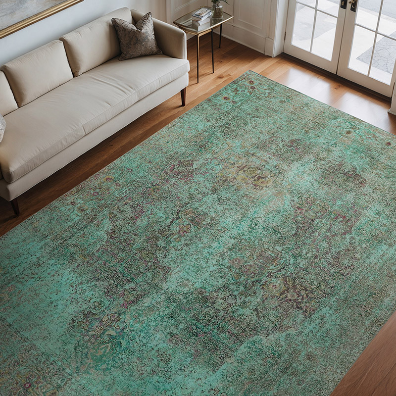 Over-dyed Vintage Hand-Knotted Oriental Rug - 7' 10" x 11'  (94" x 132") - K0066516