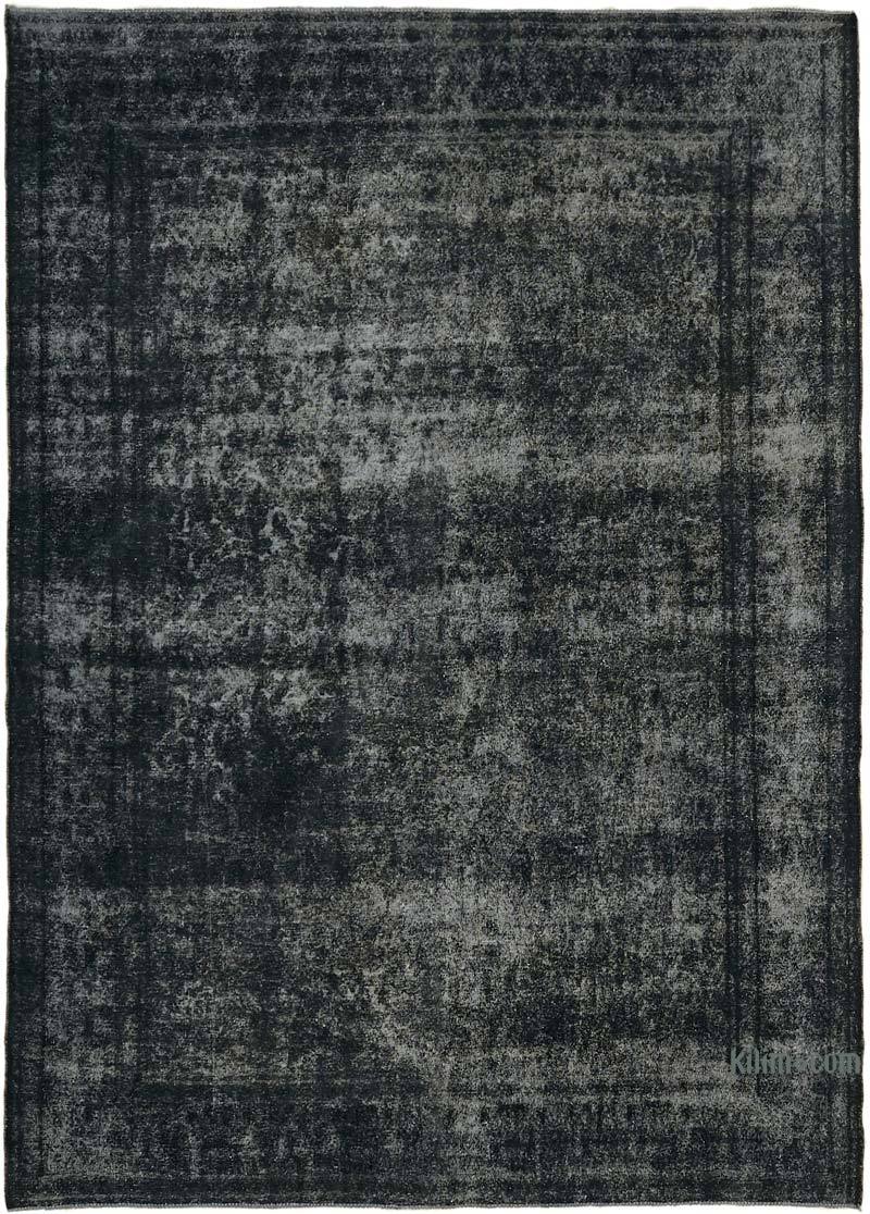 Siyah Boyalı El Dokuma Vintage Halı - 268 cm x 368 cm - K0066536