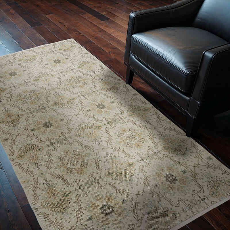 Vintage Turkish Hand-Knotted Rug - 4'  x 6' 7" (48" x 79") - K0066595