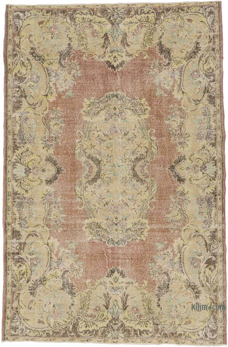 Vintage Turkish Hand-Knotted Rug - 6' 7" x 10'  (79" x 120") - K0066606