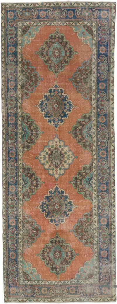 Vintage Turkish Hand-Knotted Runner - 4' 10" x 12' 8" (58" x 152")