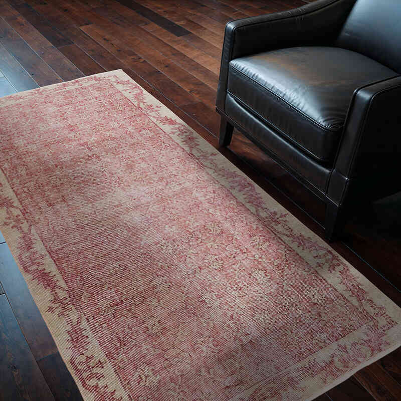 Alfombra Vintage Turca Anudada a Mano - 115 cm x 202 cm - K0066634
