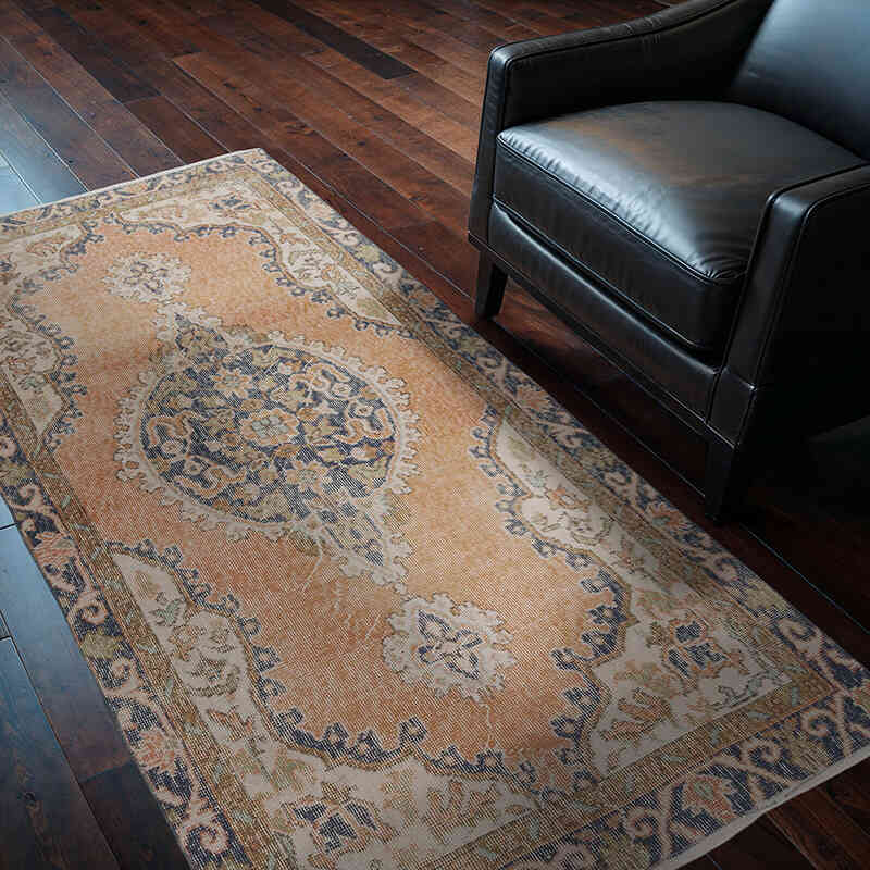 El Dokuma Vintage Halı - 110 cm x 198 cm - K0066643