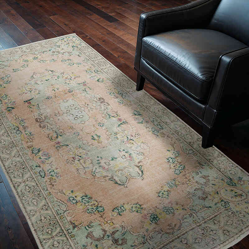 Alfombra Vintage Turca Anudada a Mano - 119 cm x 209 cm - K0066649