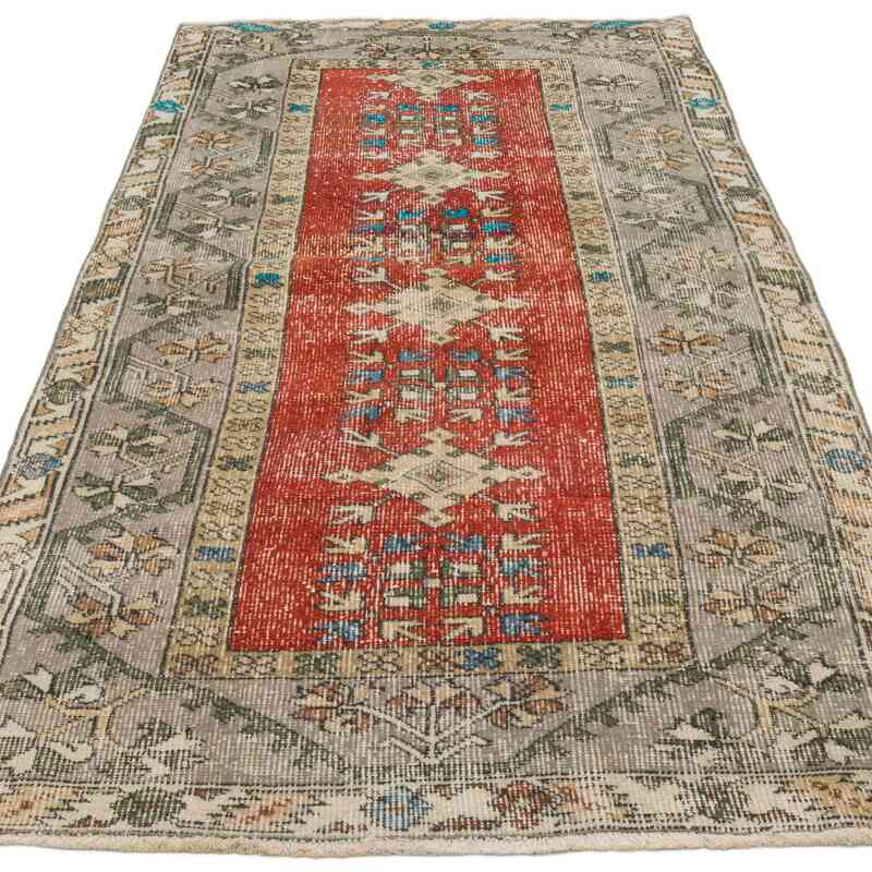 El Dokuma Vintage Halı - 100 cm x 218 cm - K0066650