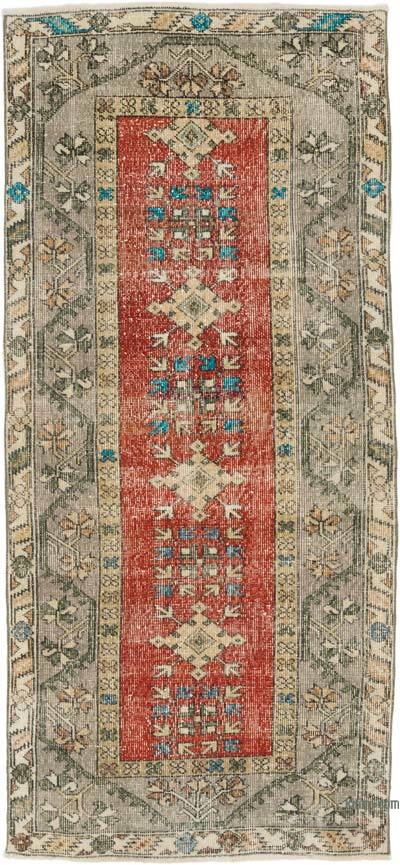 Vintage Turkish Hand-Knotted Rug - 3' 3" x 7' 2" (39" x 86")