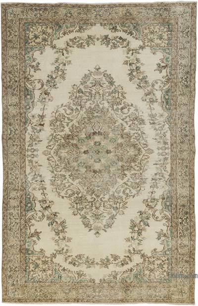 Vintage Turkish Hand-Knotted Rug - 5' 9" x 8' 9" (69" x 105")