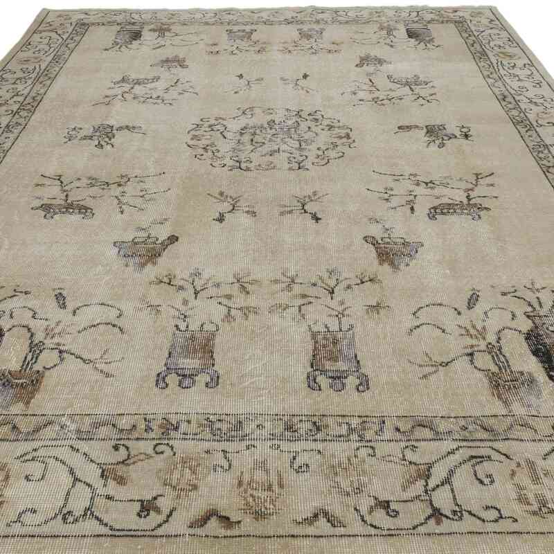 Vintage Turkish Hand-Knotted Rug - 7'  x 9' 11" (84" x 119") - K0066672