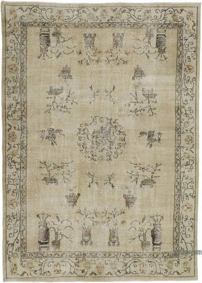 Alfombra Vintage Turca Anudada a Mano - 214 cm x 301 cm