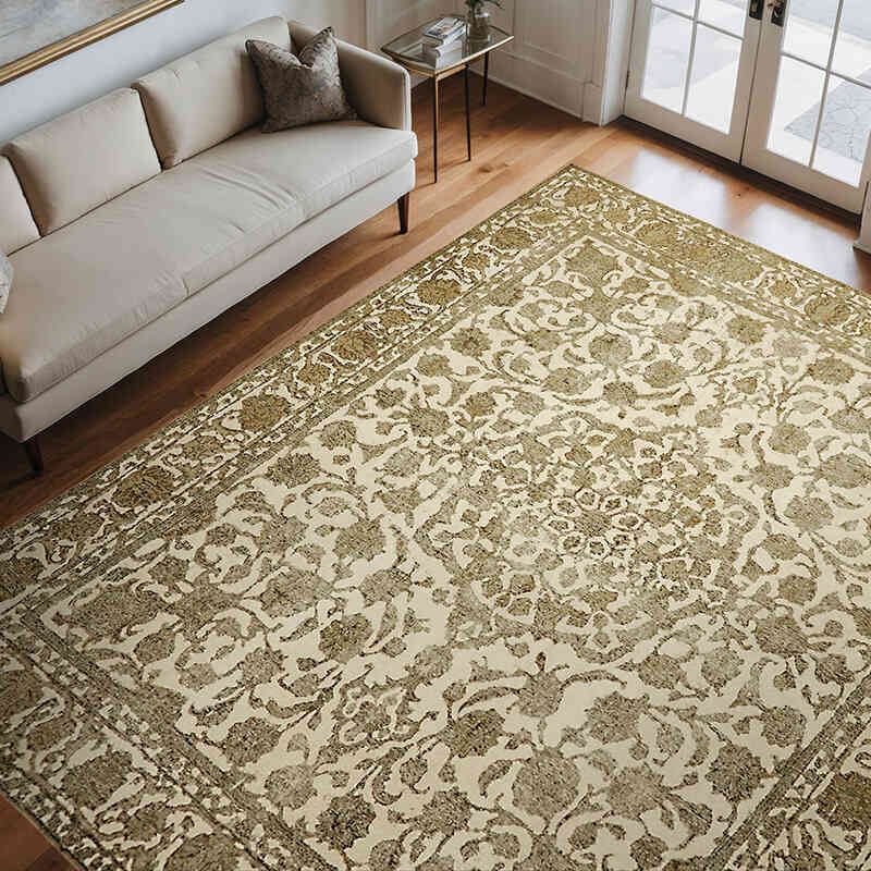 Vintage Hand-Knotted Oriental Rug - 9' 9" x 11' 2" (117" x 134") - K0066721