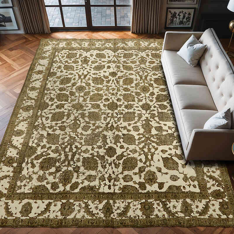 Vintage Hand-Knotted Oriental Rug - 9' 5" x 12' 10" (113" x 154") - K0066727
