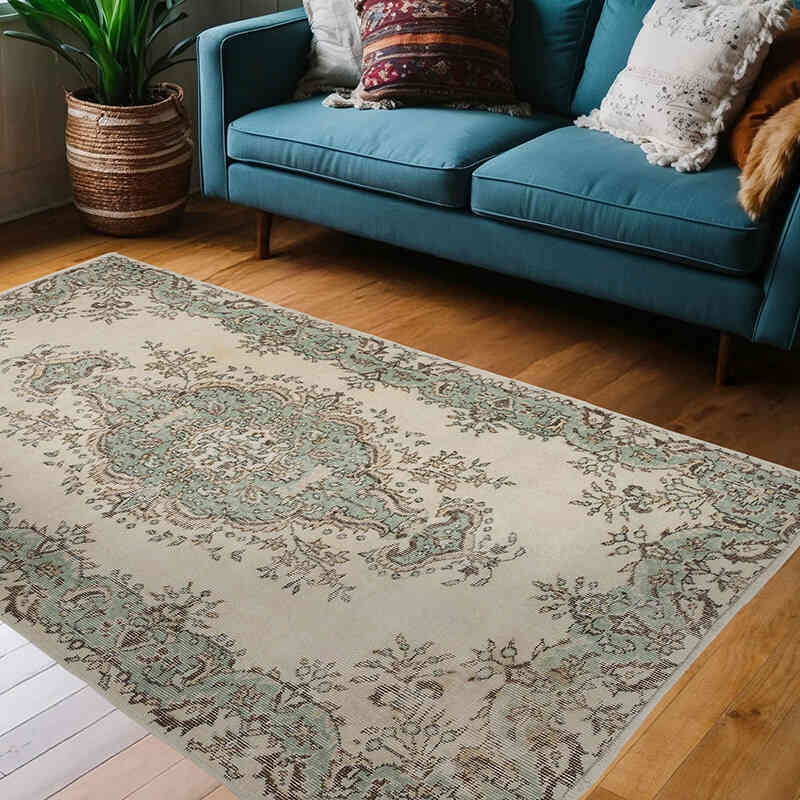 Vintage Turkish Hand-Knotted Rug - 4' 3" x 6' 9" (51" x 81") - K0066770