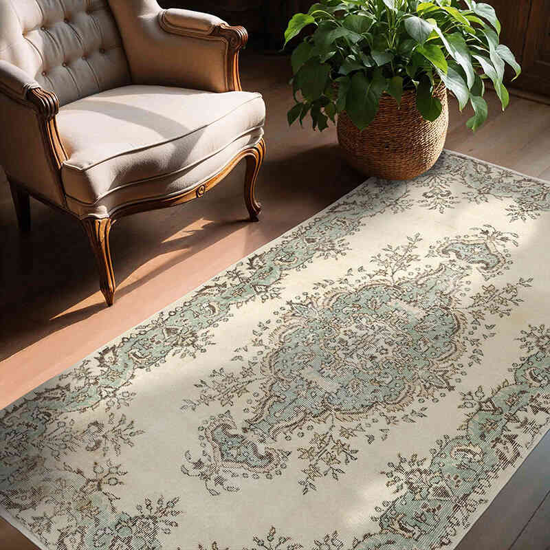 Vintage Turkish Hand-Knotted Rug - 4' 3" x 6' 9" (51" x 81") - K0066770