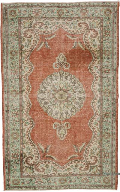 Vintage Turkish Hand-Knotted Rug - 6' 4" x 10' 1" (76" x 121")