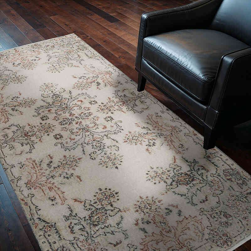 El Dokuma Vintage Halı - 117 cm x 208 cm - K0066782