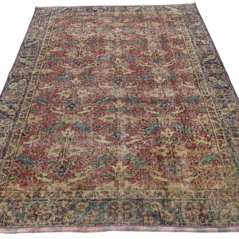 El Dokuma Vintage Halı - 107 cm x 195 cm - K0066785