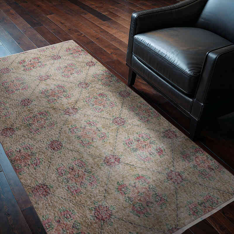 El Dokuma Vintage Halı - 118 cm x 200 cm - K0066815