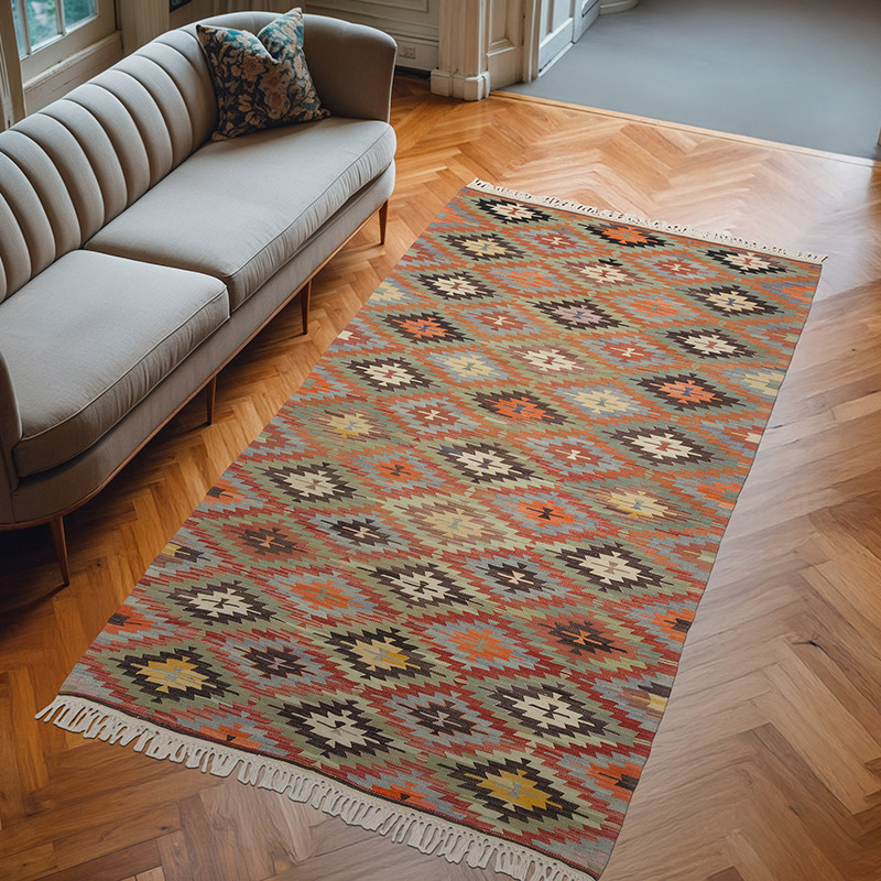 Alfombra Vintage Denizli Kilim - 167 cm x 305 cm - K0066859