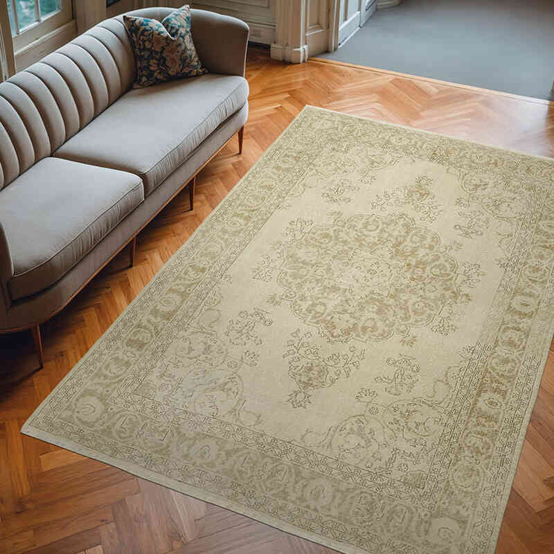 Vintage Hand-Knotted Oriental Rug - 7' 2" x 10' 2" (86" x 122") - K0066880