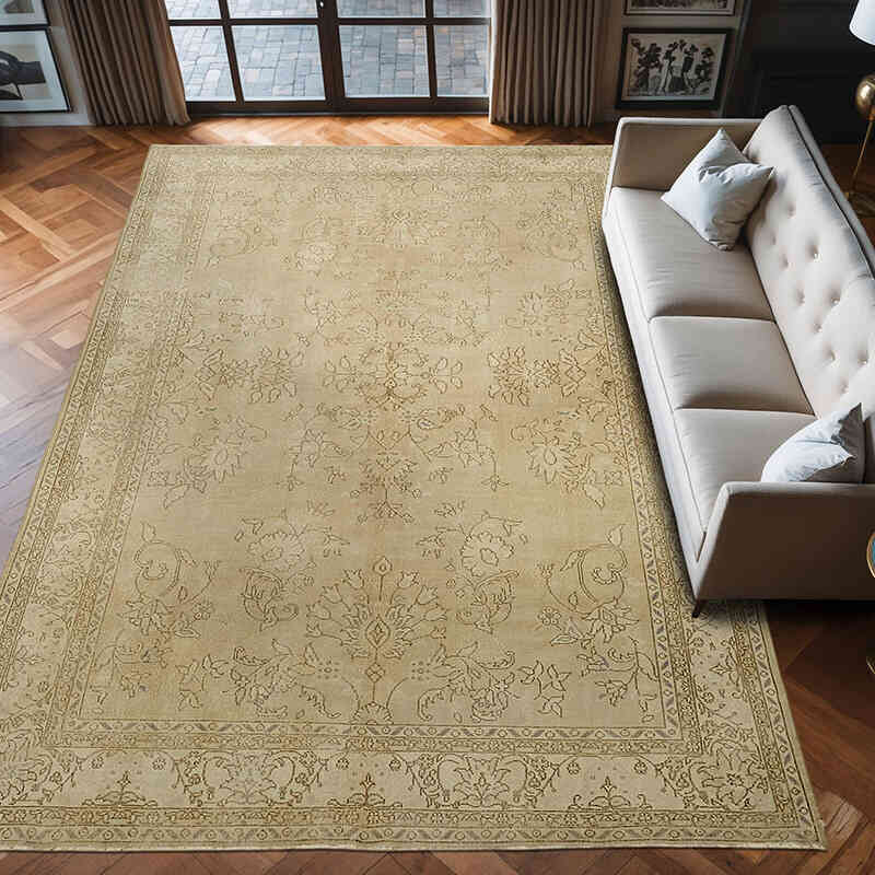 Vintage Hand-Knotted Oriental Rug - 8' 2" x 12' 4" (98" x 148") - K0066881