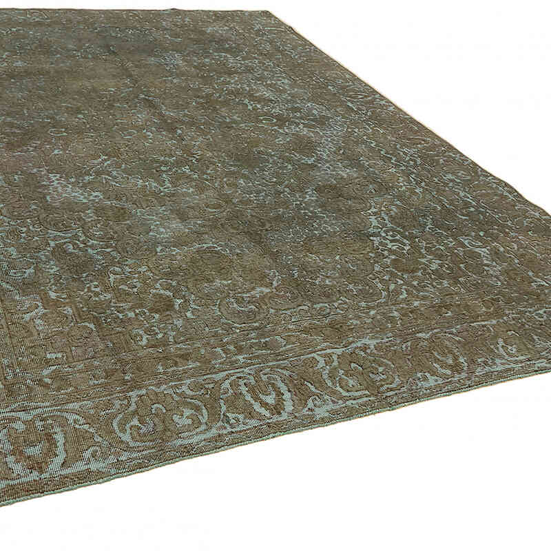 Brown Over-dyed Vintage Hand-Knotted Oriental Rug - 8' 5" x 11' 9" (101" x 141") - K0066932