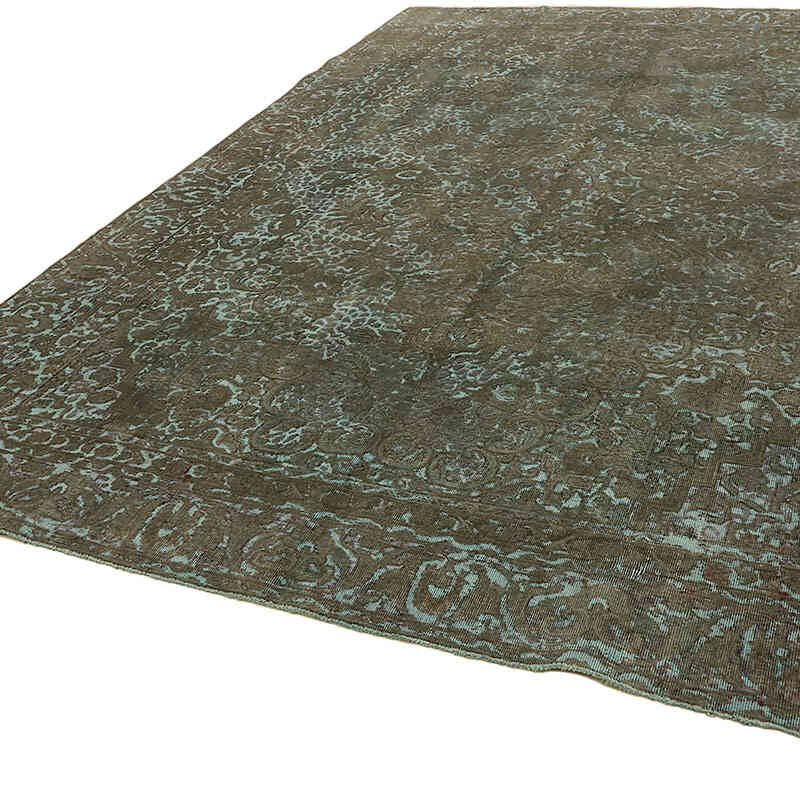 Brown Over-dyed Vintage Hand-Knotted Oriental Rug - 8' 5" x 11' 9" (101" x 141") - K0066932