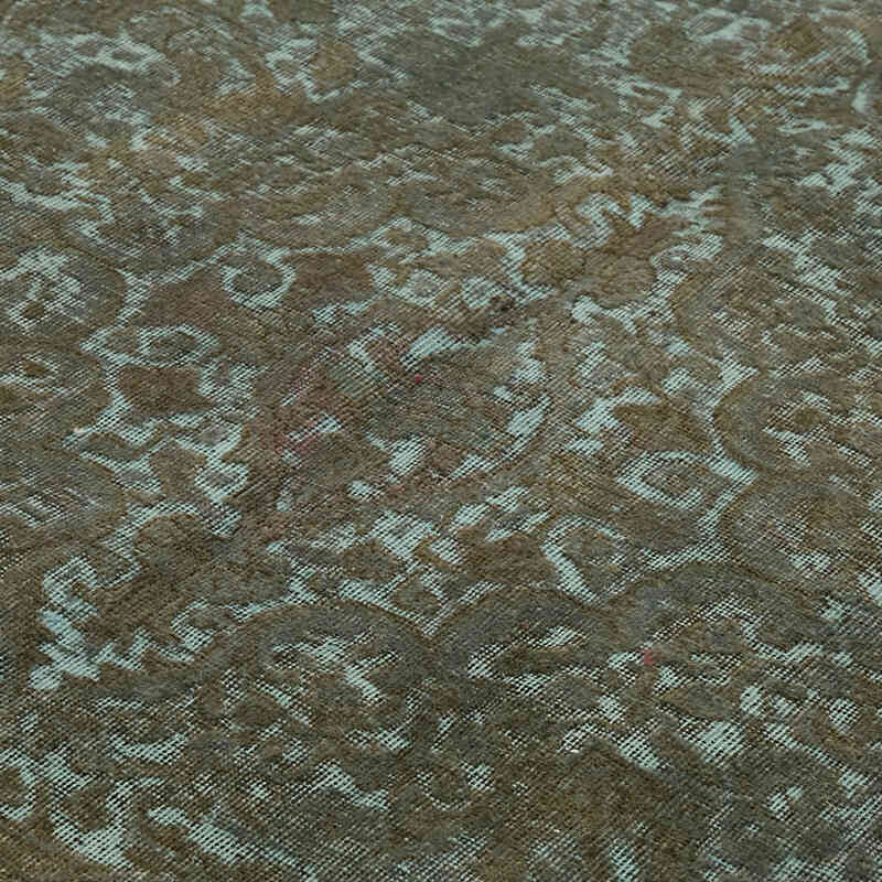 Brown Over-dyed Vintage Hand-Knotted Oriental Rug - 8' 5" x 11' 9" (101" x 141") - K0066932