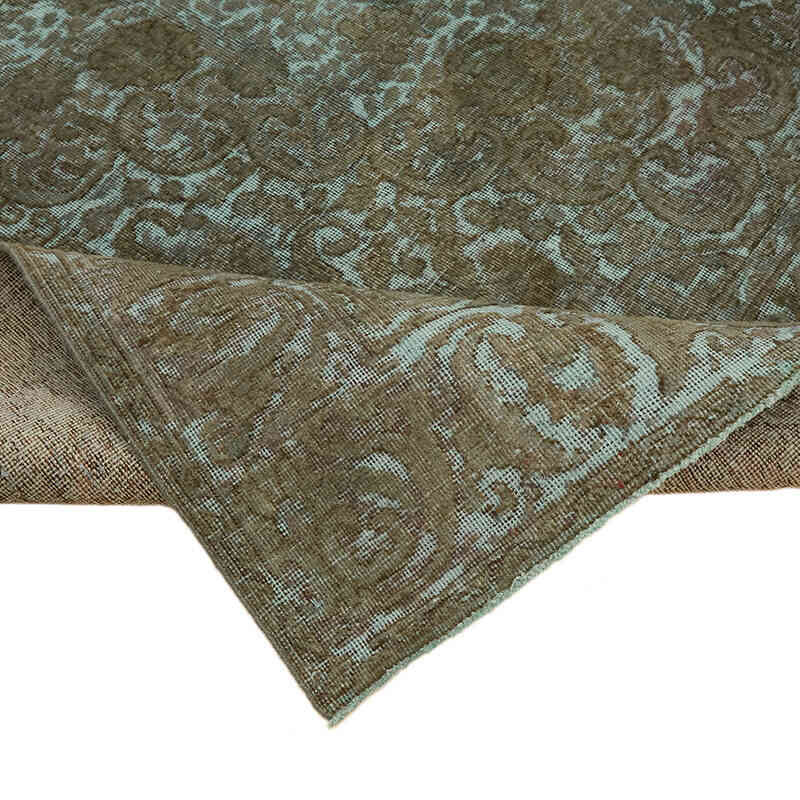 Brown Over-dyed Vintage Hand-Knotted Oriental Rug - 8' 5" x 11' 9" (101" x 141") - K0066932