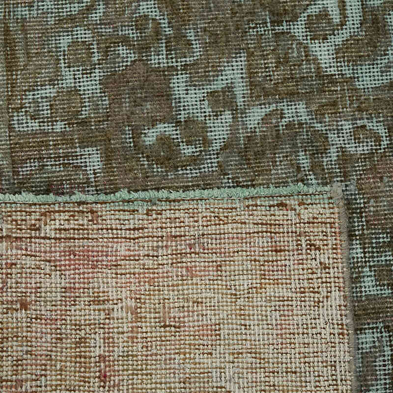 Brown Over-dyed Vintage Hand-Knotted Oriental Rug - 8' 5" x 11' 9" (101" x 141") - K0066932