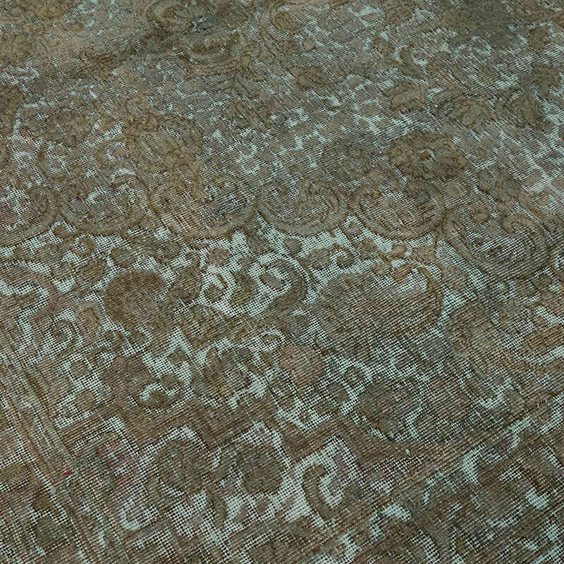 Brown Over-dyed Vintage Hand-Knotted Oriental Rug - 8' 5" x 11' 9" (101" x 141") - K0066932