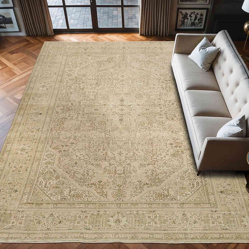 Vintage Hand-Knotted Oriental Rug - 9' 6" x 12' 8" (114" x 152") - K0066963