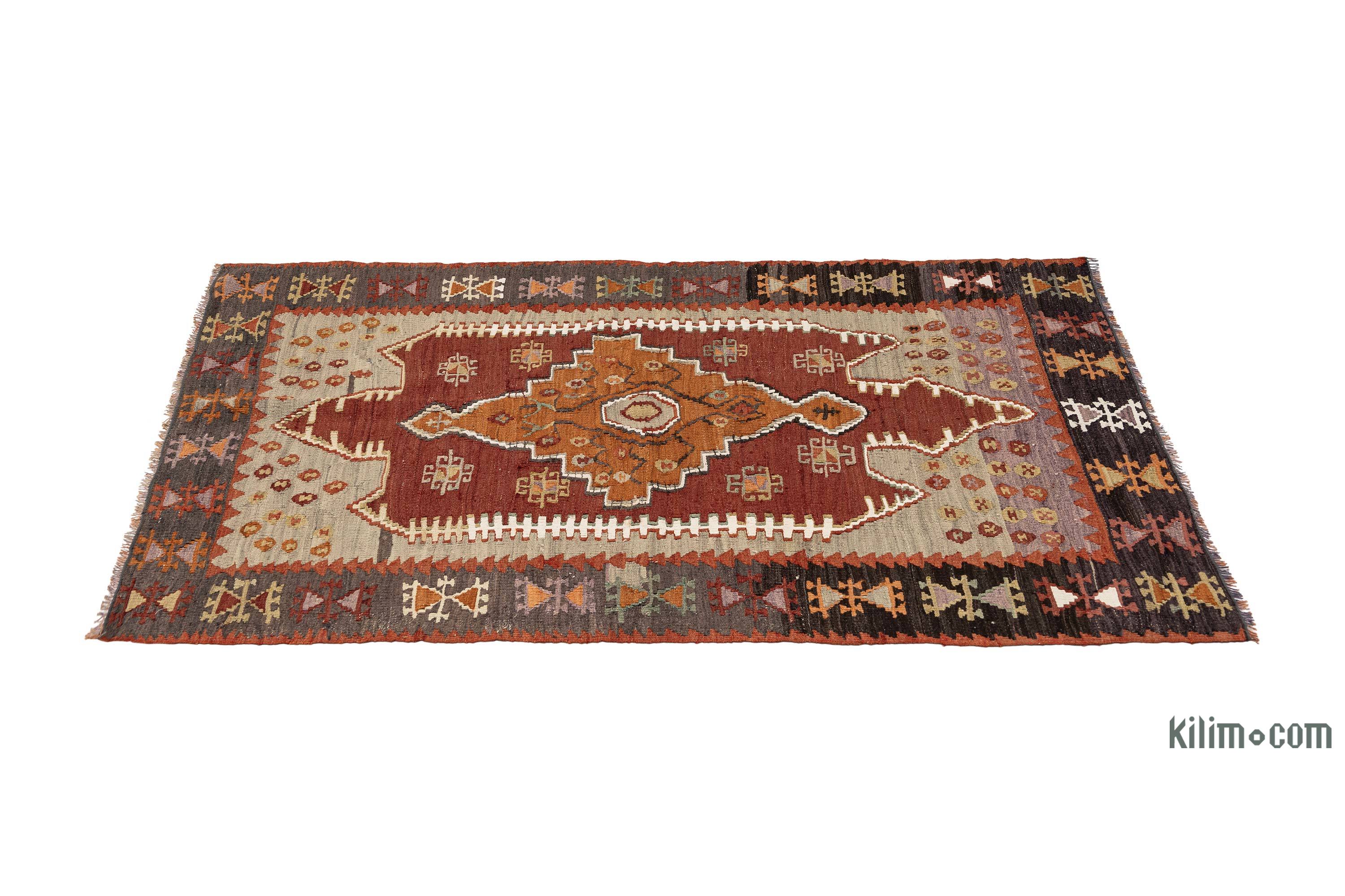 K0068186 Vintage Afyon Kilim Rug - 3' 4 x 4' 8 (40 x 56)  The Source  for Vintage Rugs, Tribal Kilim Rugs, Wool Turkish Rugs, Overdyed Persian  Rugs, Runner Rugs, Patchwork