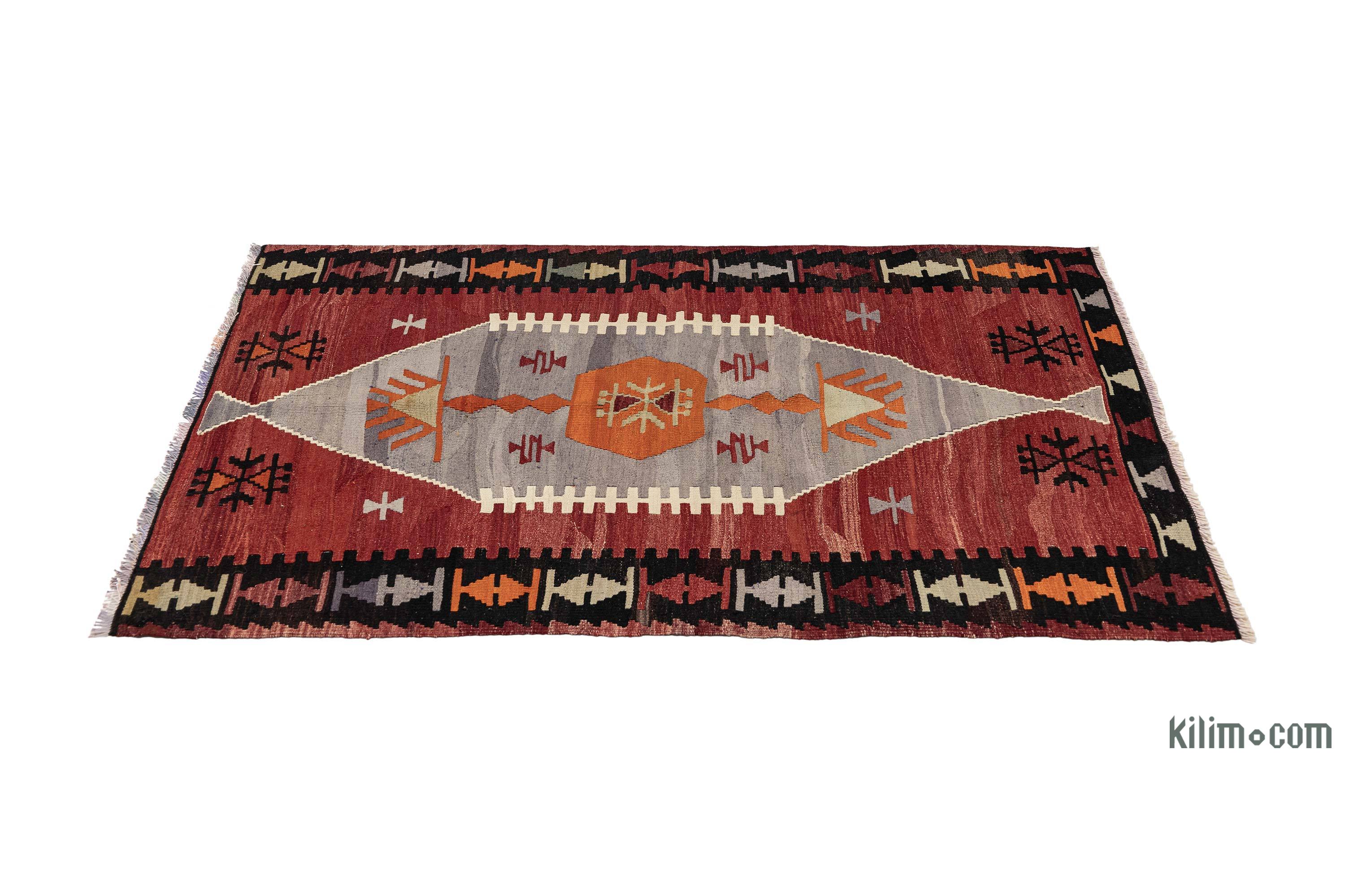 K0068186 Vintage Afyon Kilim Rug - 3' 4 x 4' 8 (40 x 56)  The Source  for Vintage Rugs, Tribal Kilim Rugs, Wool Turkish Rugs, Overdyed Persian  Rugs, Runner Rugs, Patchwork