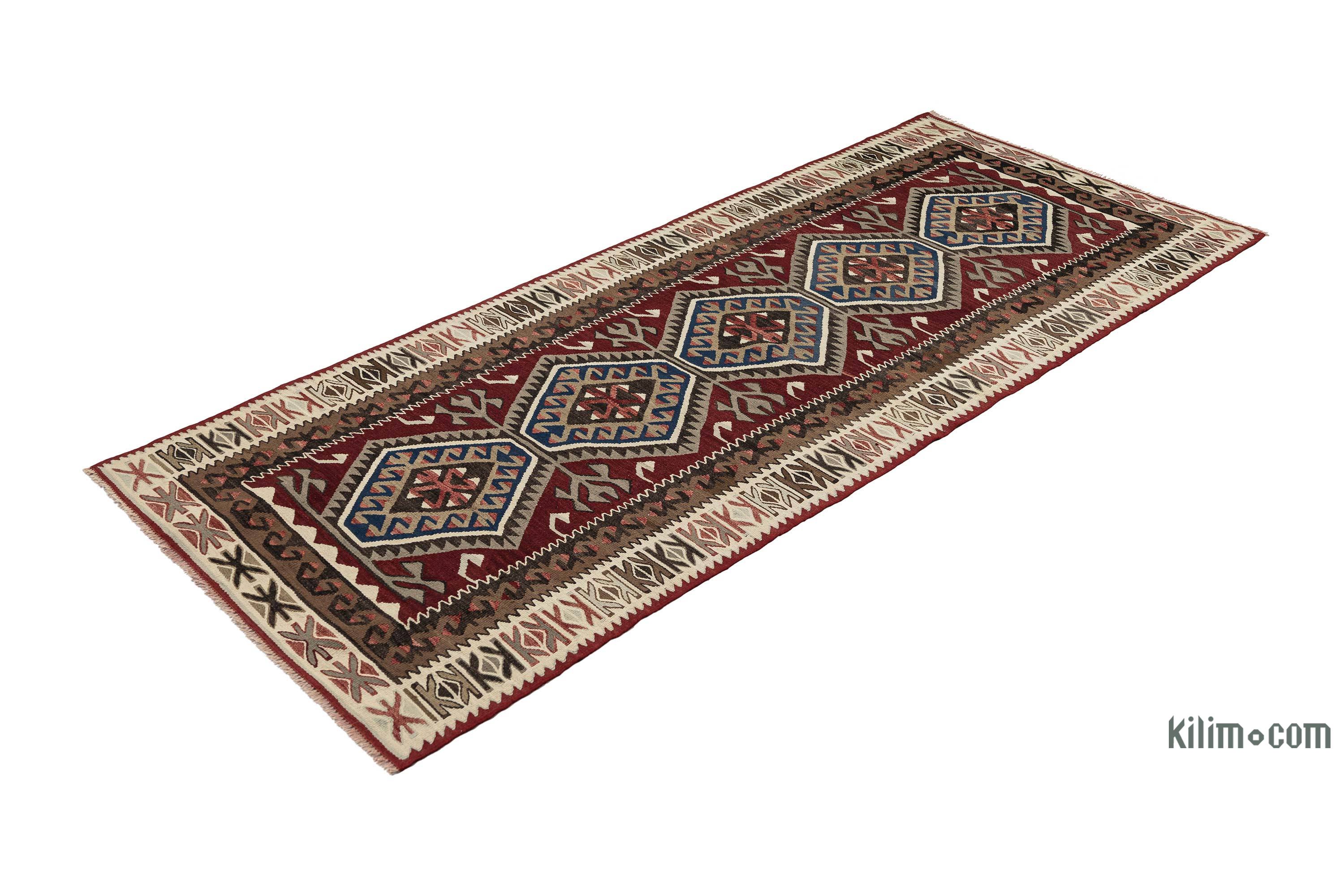 K0067017 Vintage Adana Kilim Rug - 3' 2 x 7' 5 (38 x 89)