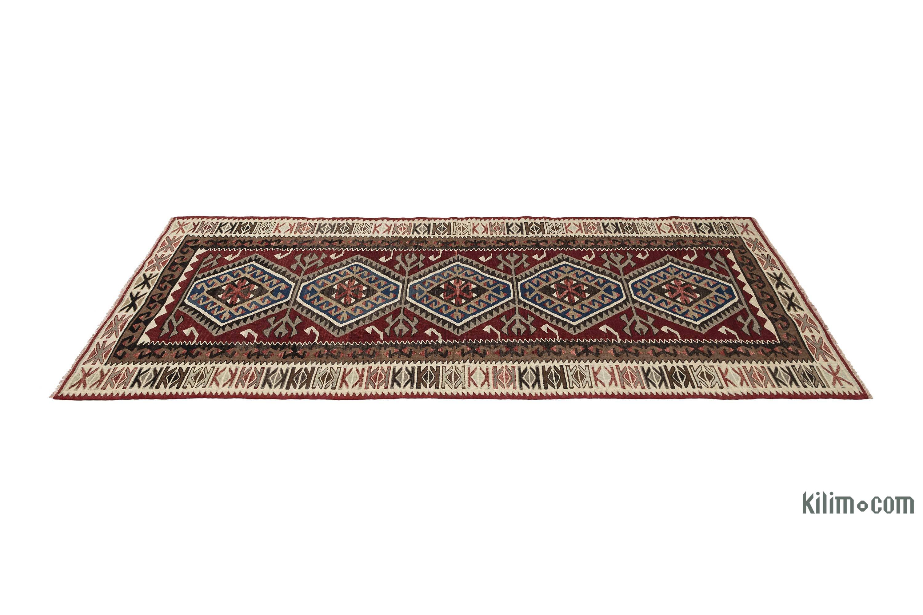 K0067017 Vintage Adana Kilim Rug - 3' 2 x 7' 5 (38 x 89)